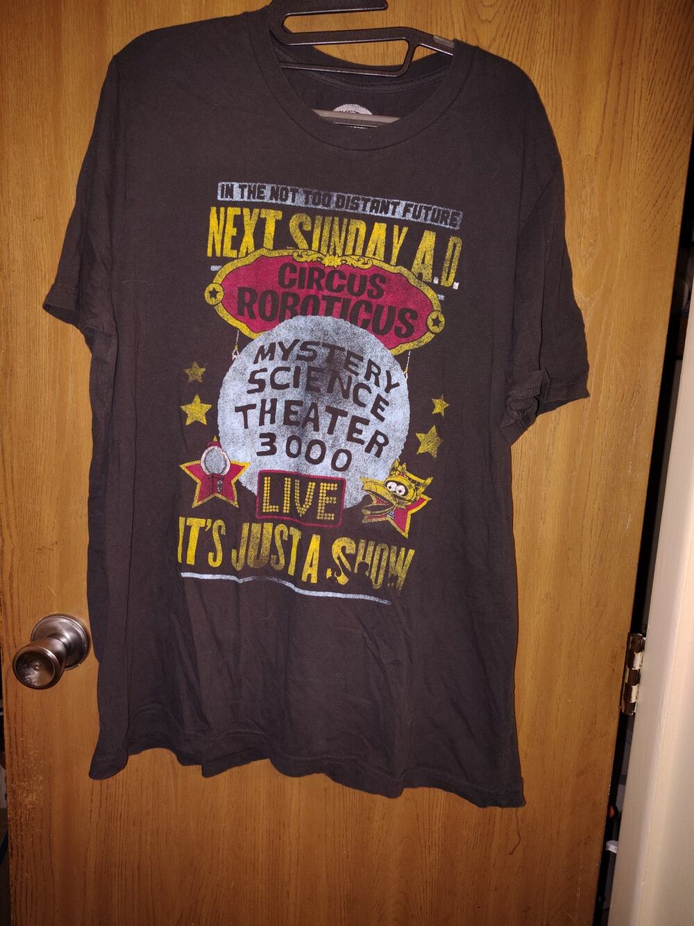 Mystery Science Theater 3000 Live! Musical SUNDAY TEE T-SHIRT BROADWAY XL